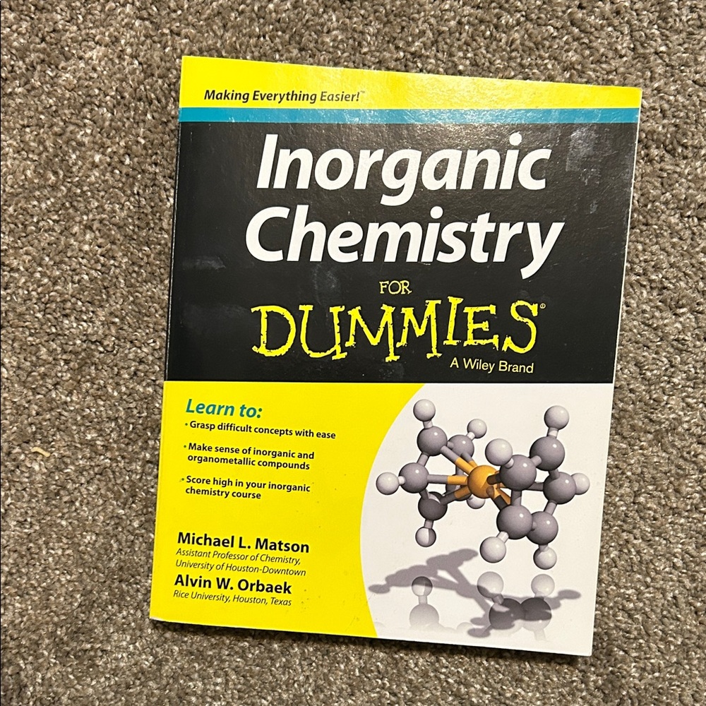 Inorganic Chemistry for Dummies Book
